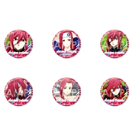 Set of 6 Hyoma Chigiri Selection Blue Lock Button Badge [USED]