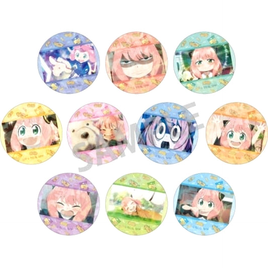 SPY x FAMILY Anya Forger & Others Pick Character Hologram Can Badge Anya 3 All 10 Types Set Buttons [USED]