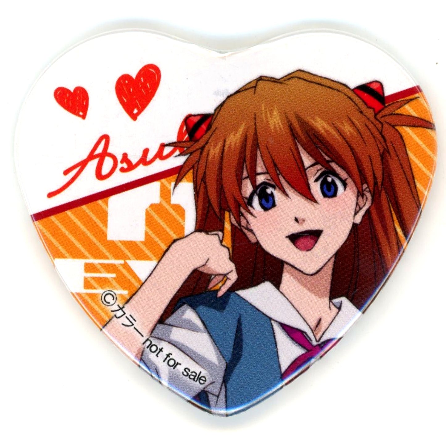 Asuka Shikinami Langley School Uniform Heart Button Included Item for Neon Genesis Evangelion Chocolate Crunch BOX Asuka [USED]