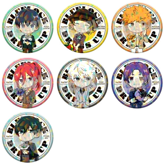 Set of 7 Blue Lock Trading Hologram Button PARTY Ver. [USED]