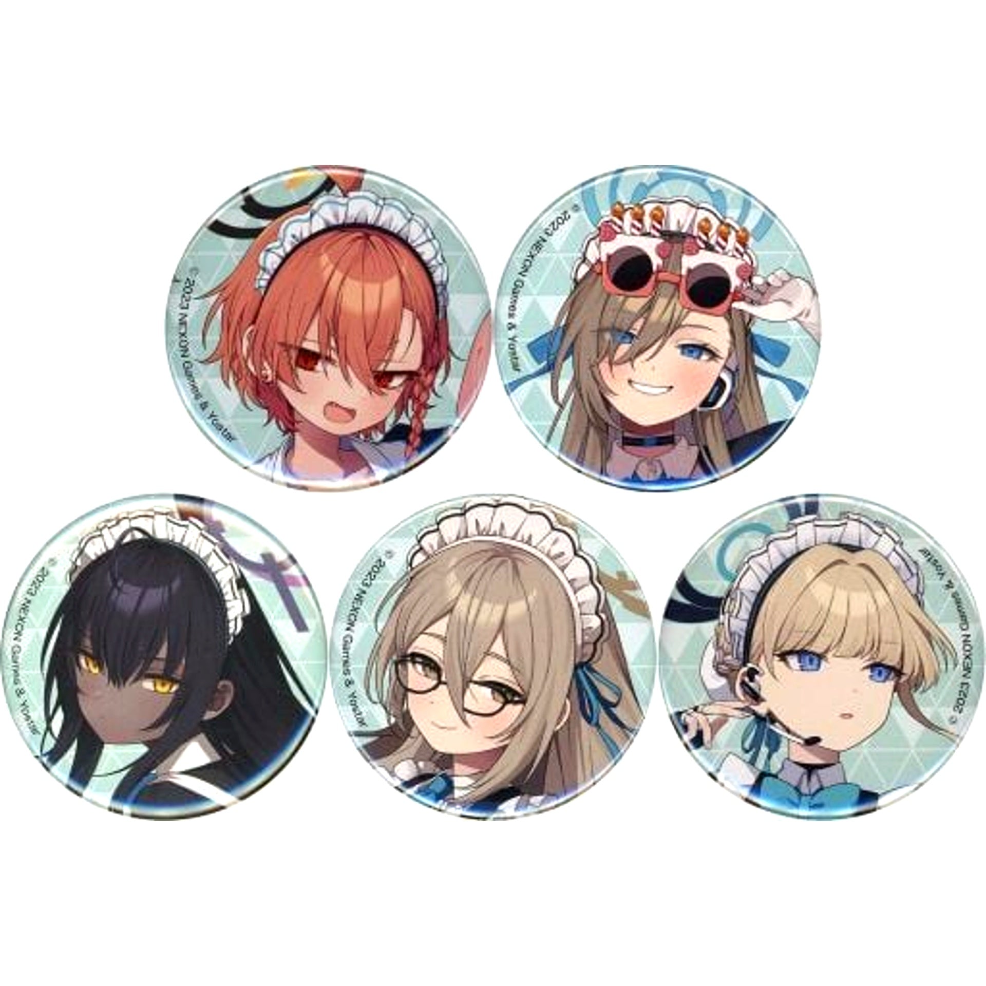 Set of 5 Blue Archive x Don Quijote Button [USED]