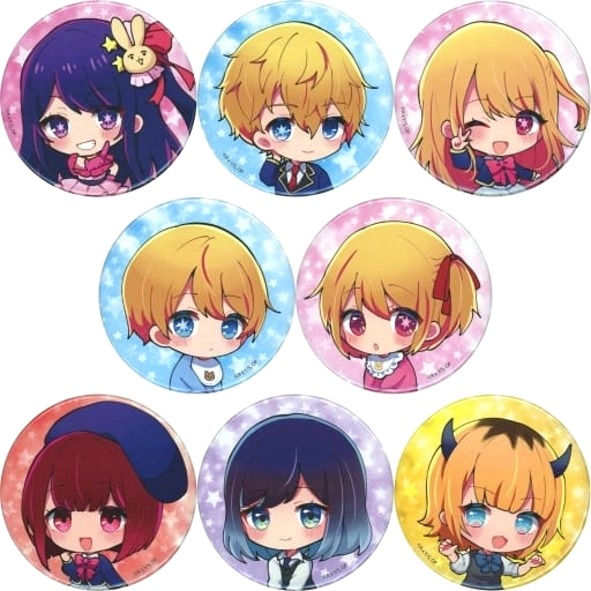 Oshi No Ko Ruby Hoshino & Others Going Out with That Girl Can Badge SD TSUTAYA Limited All 8 Types Set Buttons [USED]