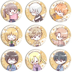 Fruits Basket Souma Kyou & Others Can Badge 19 Graph Art Illustration All 9 Types Set Buttons [USED]