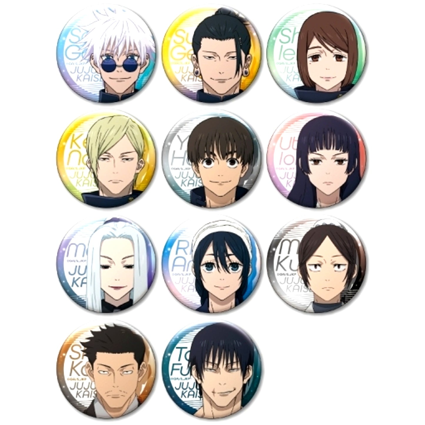 Set of 11 Jujutsu Kaisen Season 2 Hidden Inventory Premature Death Button Collection [USED]