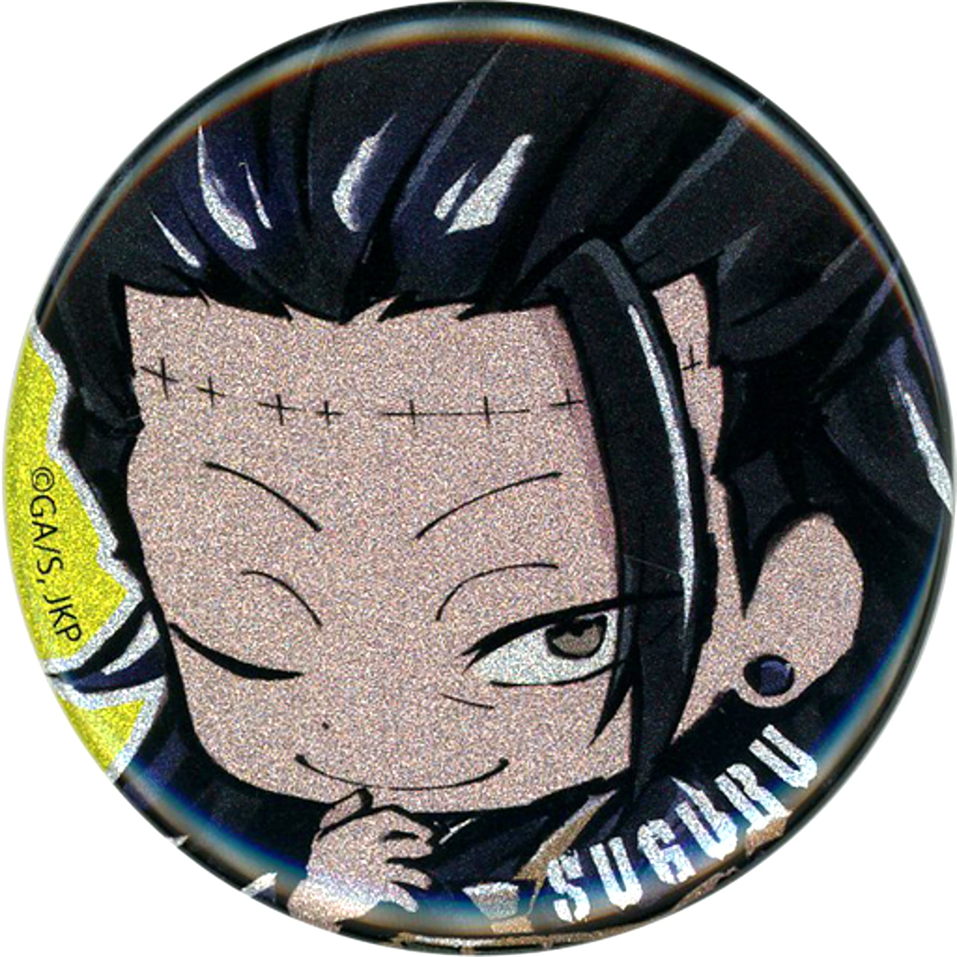 Suguru Geto Jujutsu Kaisen x Ouchi de Collaboration Chibi Character Glitter Button [USED]