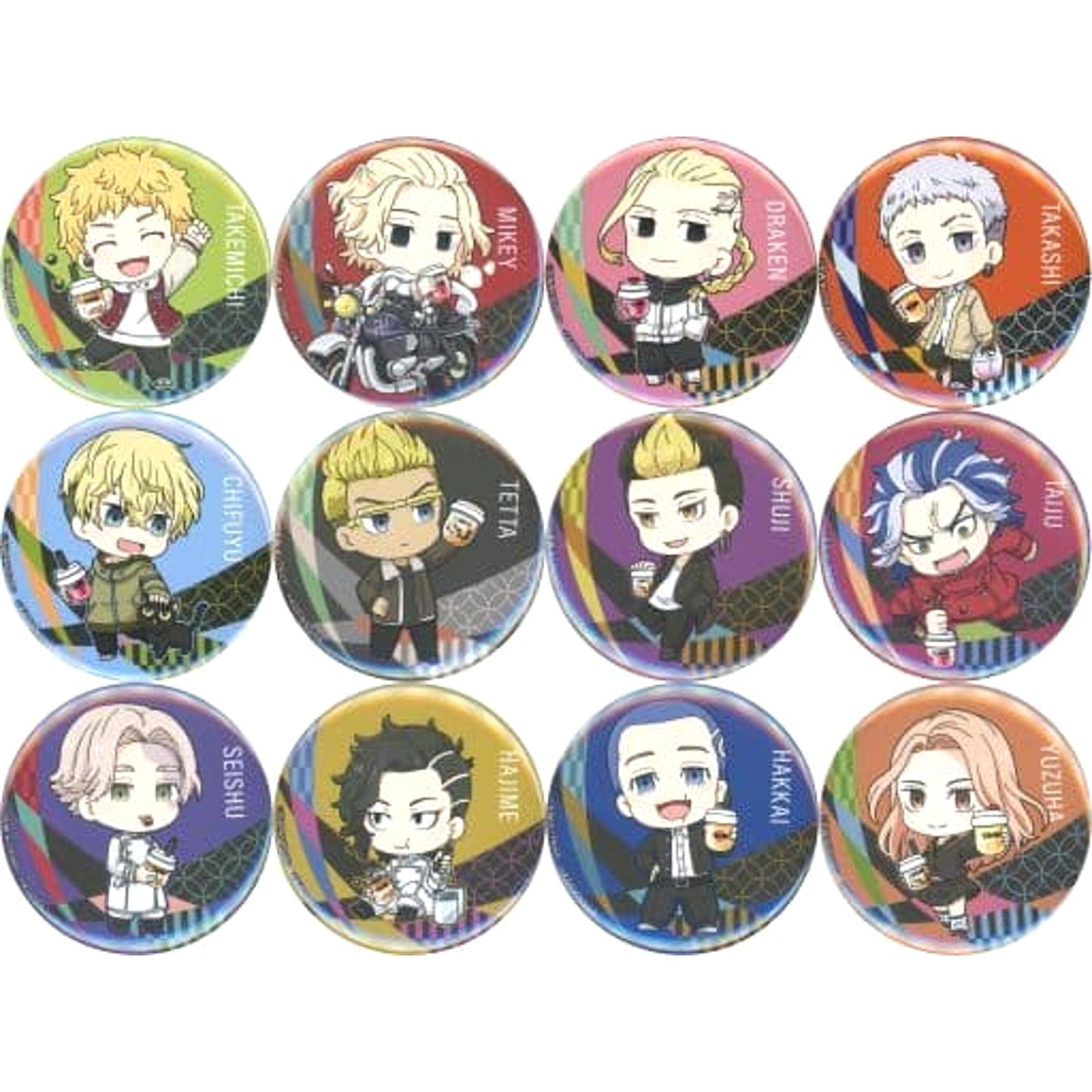 Tokyo Revengers Takemichi Hanagaki & Others Can Badge BOX yumtea Limited 12 Types Set Buttons [USED]