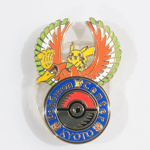 Pokemon Pikachu Ho-Oh Logo Pins Pokemon Center Kyoto Limited Pins [USED] — photo 1