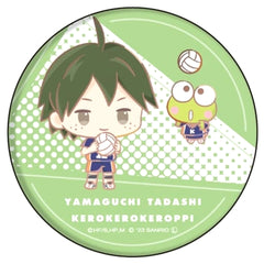 Haikyu!! X Sanrio Characters Tadashi Yamaguchi Kero Kero Keroppi Can Badge 01 Mini Character Illustration Buttons [USED]