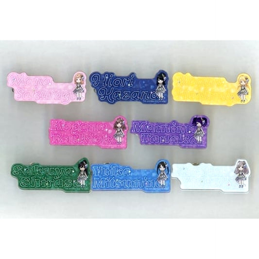 Mano Sakuragi & Others THE IDOLM@STER Shiny Colors All 8 Types Set Trading Name Badge Vol.1 5th Live If I_Wings.Limited [USED]
