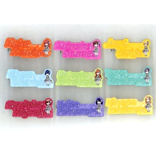 THE IDOLM@STER sHINY COLORs Kaho Komiya & Others Trading Name Badge Vol.2 5th Live If I_Wings.Limited All 9 Types Set Buttons [USED]
