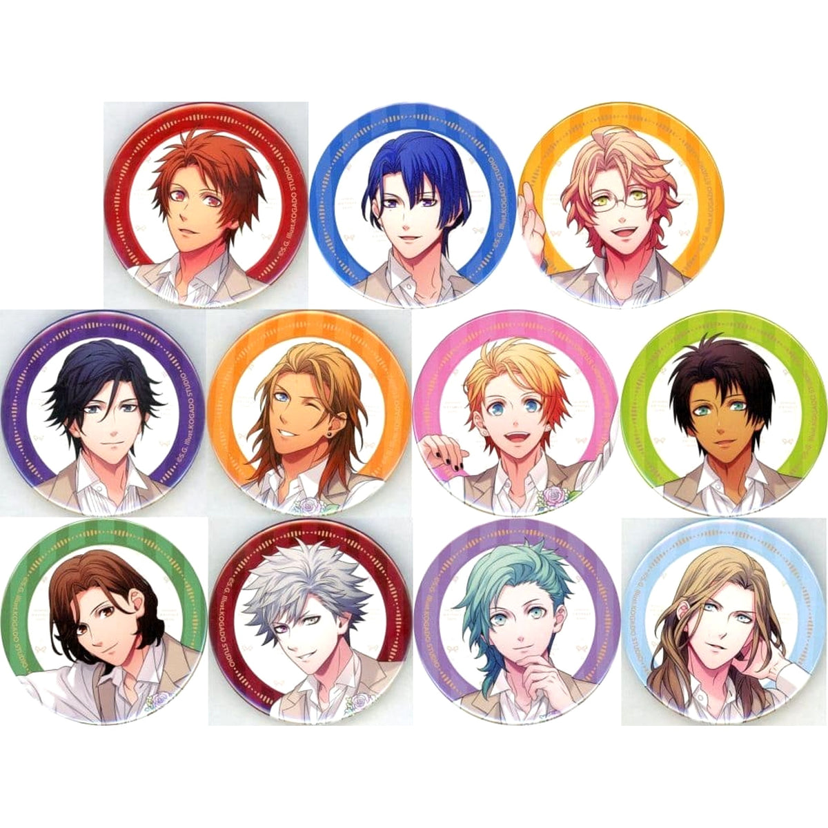 Uta no Prince Sama Ranmaru Kurosaki & Others Trading Can Badge Shining Birthday Song Cd Ver. Broccoli Girls Shop 2023 Spring in Marui Limited All 11 Types Set Buttons [USED]