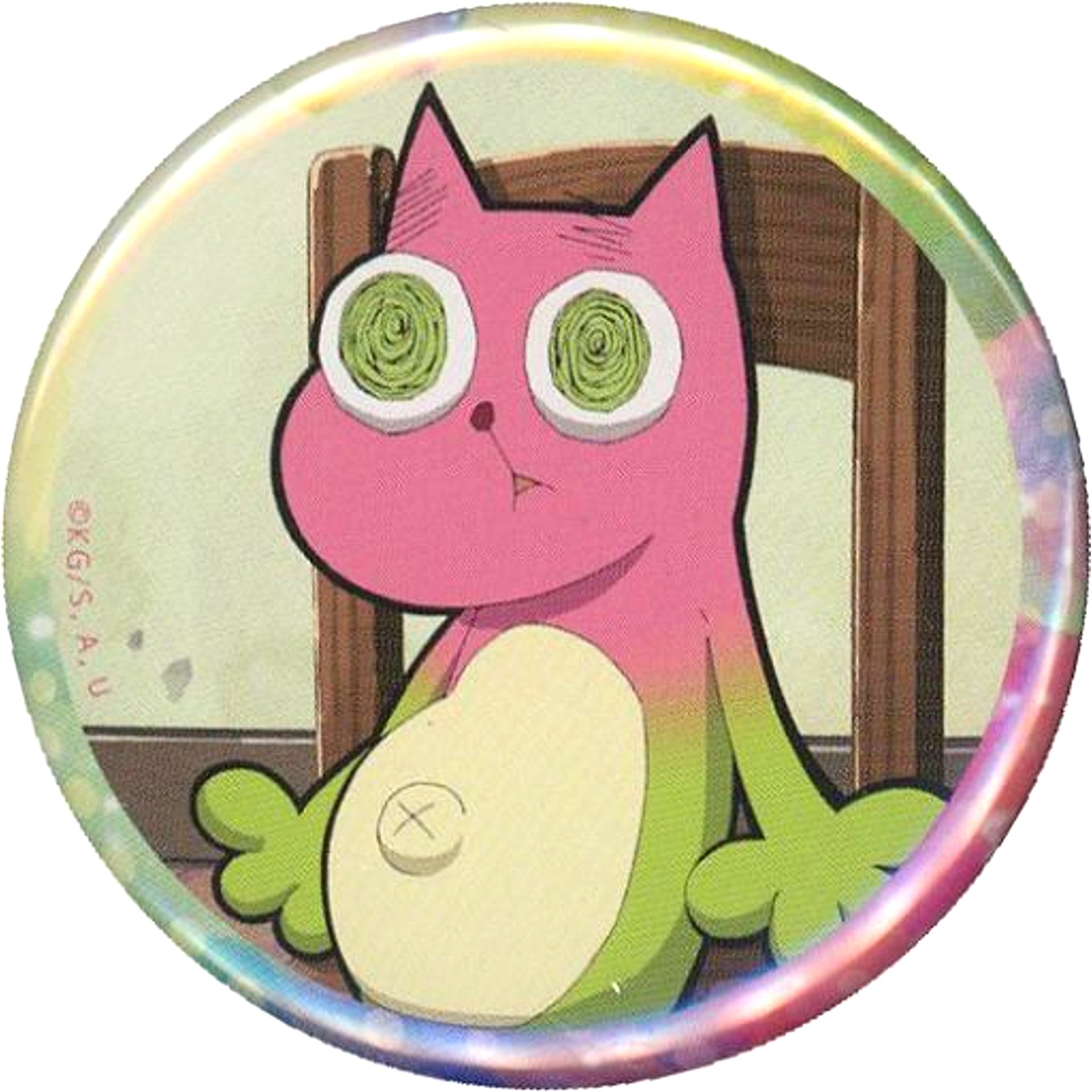 Big Hand Cat Demon Slayer Swordsmith Village Arc Junior High and High School!! Kimetsu Academy Story Random 57mm Button [USED]