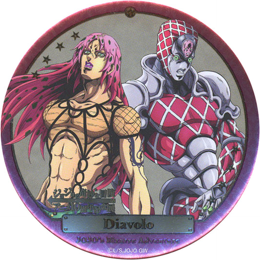 Diavolo JoJo's Bizarre Adventure Anime 10th Anniv Exhibition Illustration Button Collection Boss Ver. [USED]