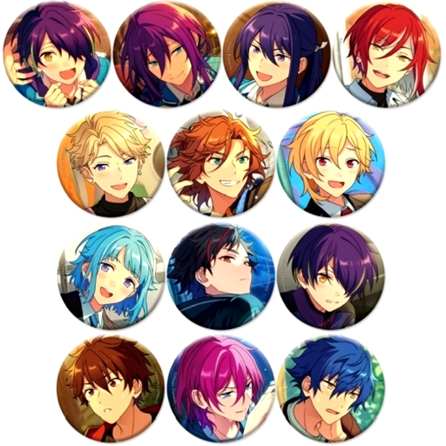 Set of 13 Ensemble Stars!! Event Collection Button 2022 WINTER -Casual Side- [USED]