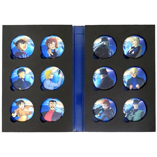 Set of 12 Group Button Collection Movie Detective Conan Black Iron Submarine Seven Net Limited [USED]