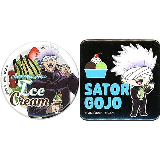 Satoru Gojo Ice Cream Jujutsu Kaisen 0 Set of 2 Toho Animation Lottery Button Prize I [USED]
