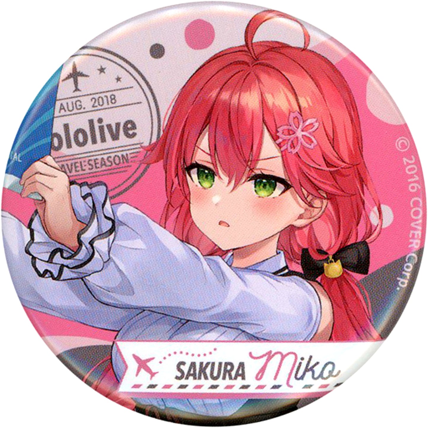 Sakura Miko Virtual YouTuber Hololive Character Button Collection Travel season [USED]