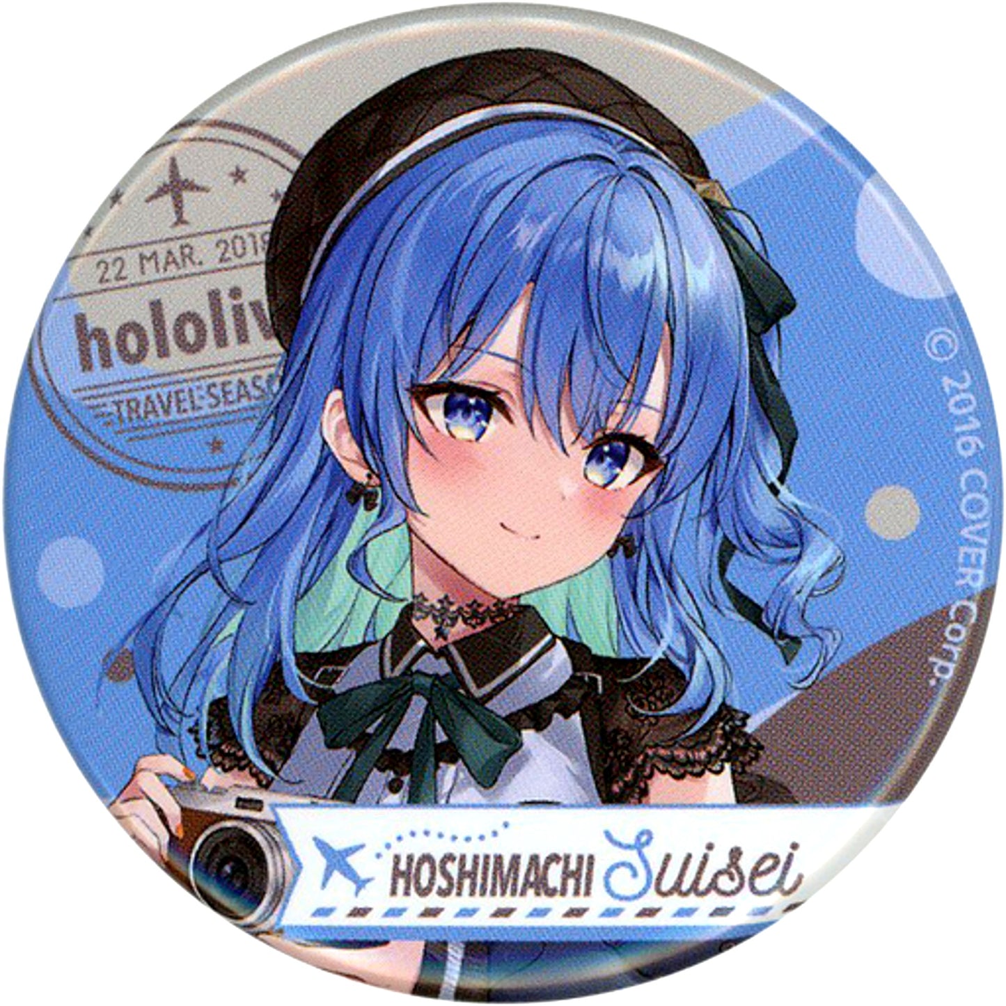 Hoshimachi Suisei Virtual YouTuber Hololive Character Button Collection Travel season [USED]