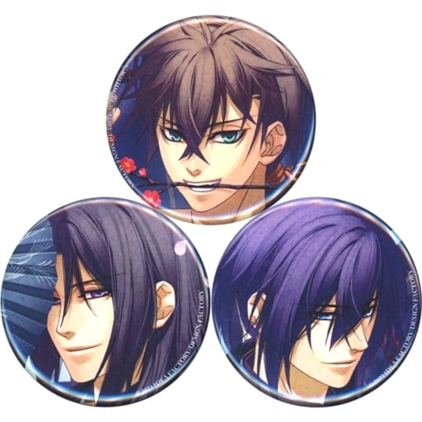 Hakuouki Shinkai: Manyou no Shou Toshizo Hijikata & Others Can Badge Switch Software Special Stella Set Included Bonus Set of 3 Buttons [USED]