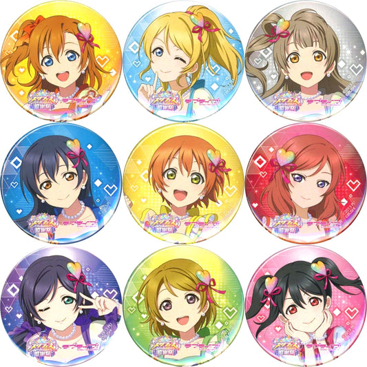 Set of 9 Mu's Love Live! Series SIF Series Thanksgiving 2023 Trading Button [USED]