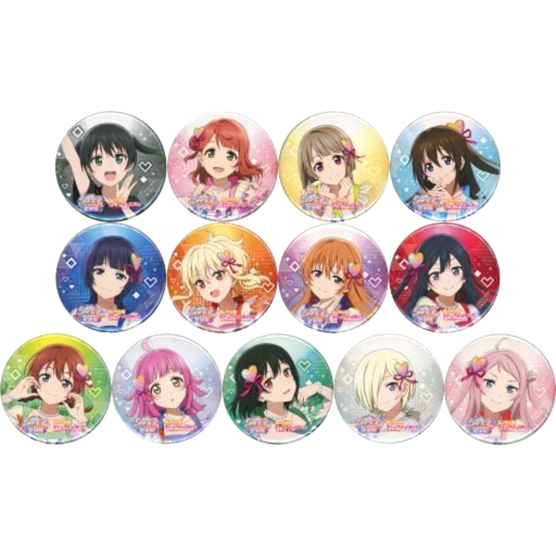 Set of 13 Love Live! Series SIF Series Thanksgiving 2023 Trading Button Nijigasaki High School Idol Club [USED]