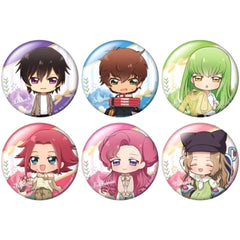 Code Geass: Lelouch of the Rebellion Lelouch Lamperouge & Others Trading Kirakira Can Badge All 6 Types Set Buttons [USED]