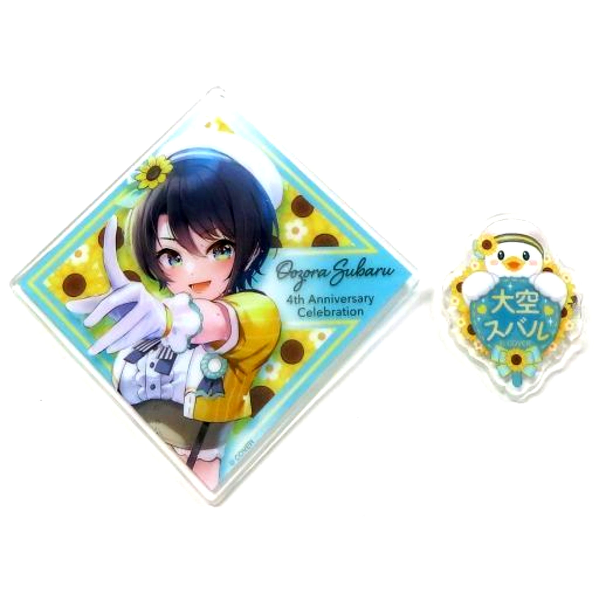 Oozora Subaru Virtual YouTuber Hololive Acrylic Button 2 Types 4th Anniv [USED]