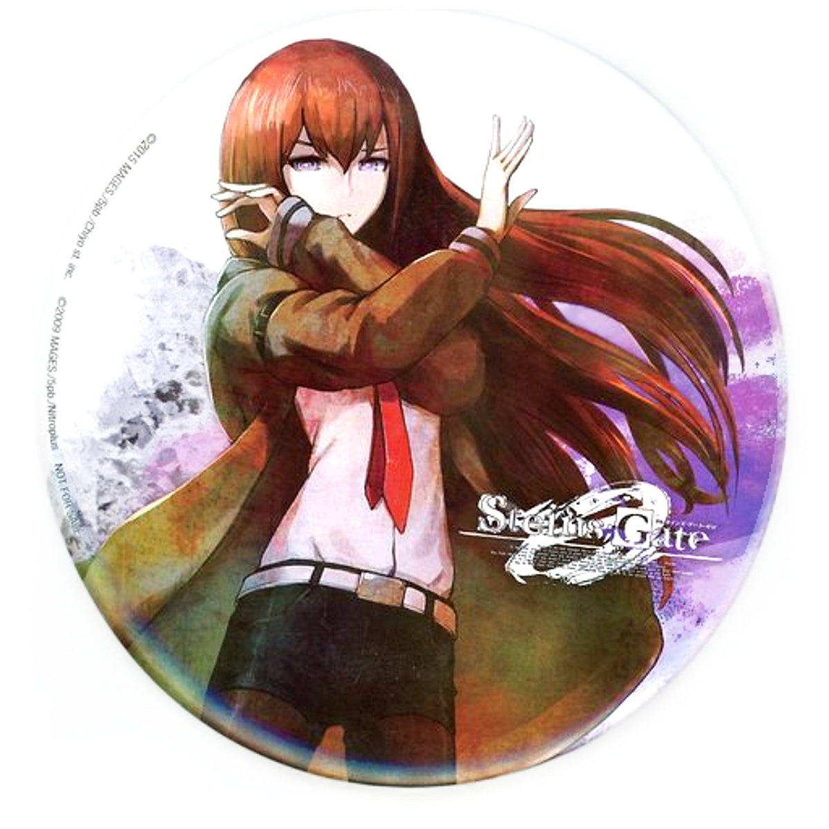 Kurisu Makise Steins;Gate Zero BIG Can Badge GEO Limited PS4 / PS3 / PS Vita Software Purchase Benefits Tin Badge [USED]