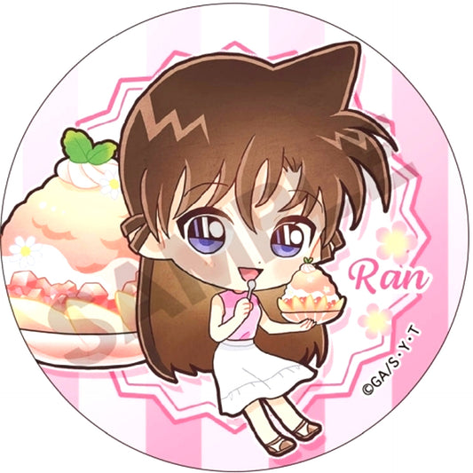 Ran Mouri Detective Conan Trading Button Chara Peko Summer [USED]
