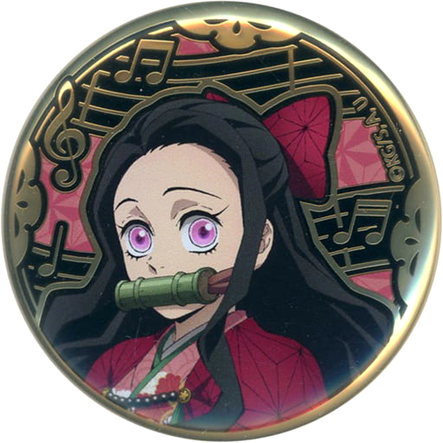 Nezuko Kamado Demon Slayer: Kimetsu no Yaiba Relief Metal Button Orchestra Concert: Kimetsu no Kanade Yuukaku-hen Limited [USED]