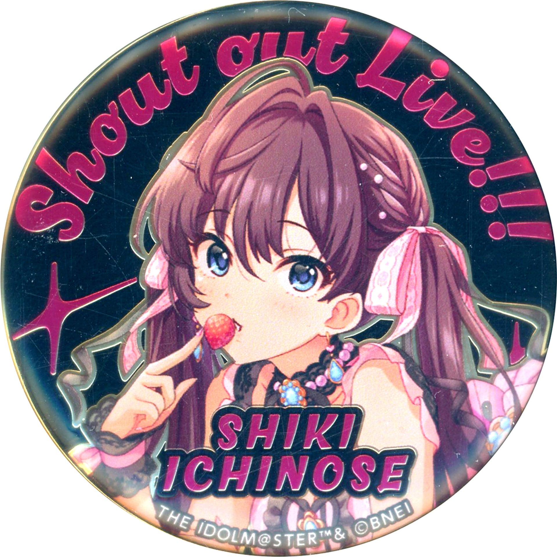 Shiki Ichinose Shout out Live Ver. Official Metal Badge The Idolmaster Cinderella Girls [USED]