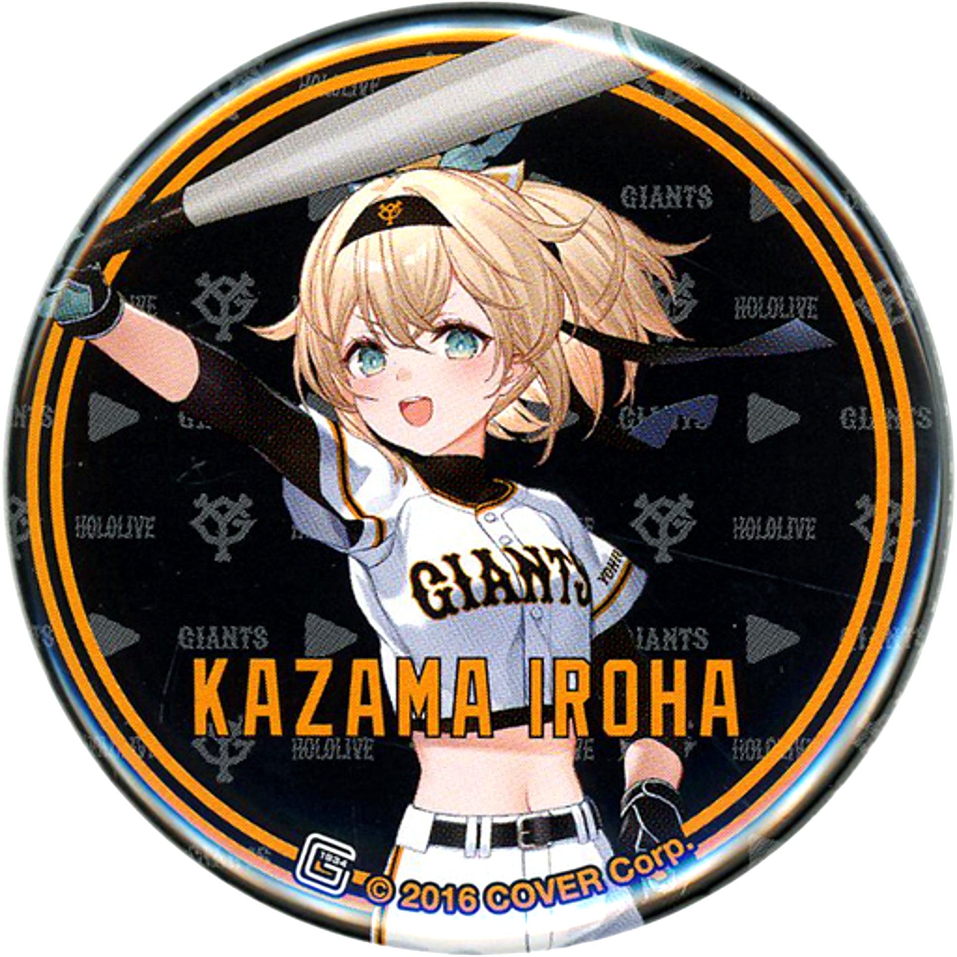 Kazama Iroha Hololive Button Yomiuri Giants x Hololive [USED]