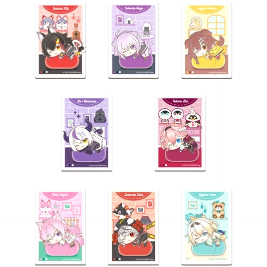 Set of 8 Hololive Square Button Hug Meets E BOX [USED]