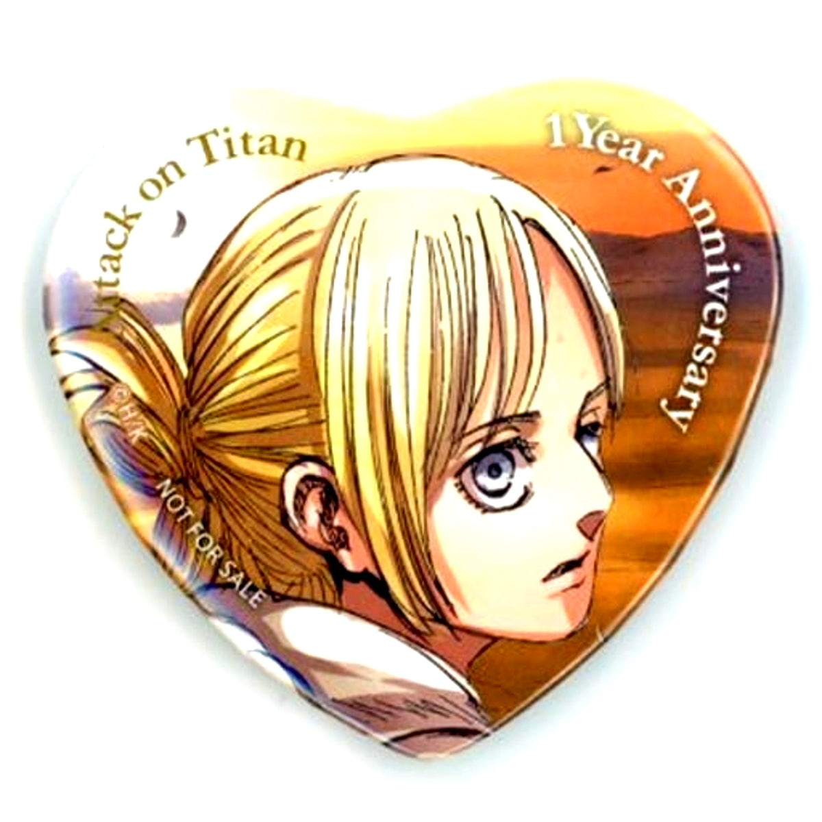 Annie Leonhart Memorial Heart-shaped Badge Attack on Titan 1st Anniversary of Completion Flower Series Part 2 Eligible Product Purchase Bonus [USED]
