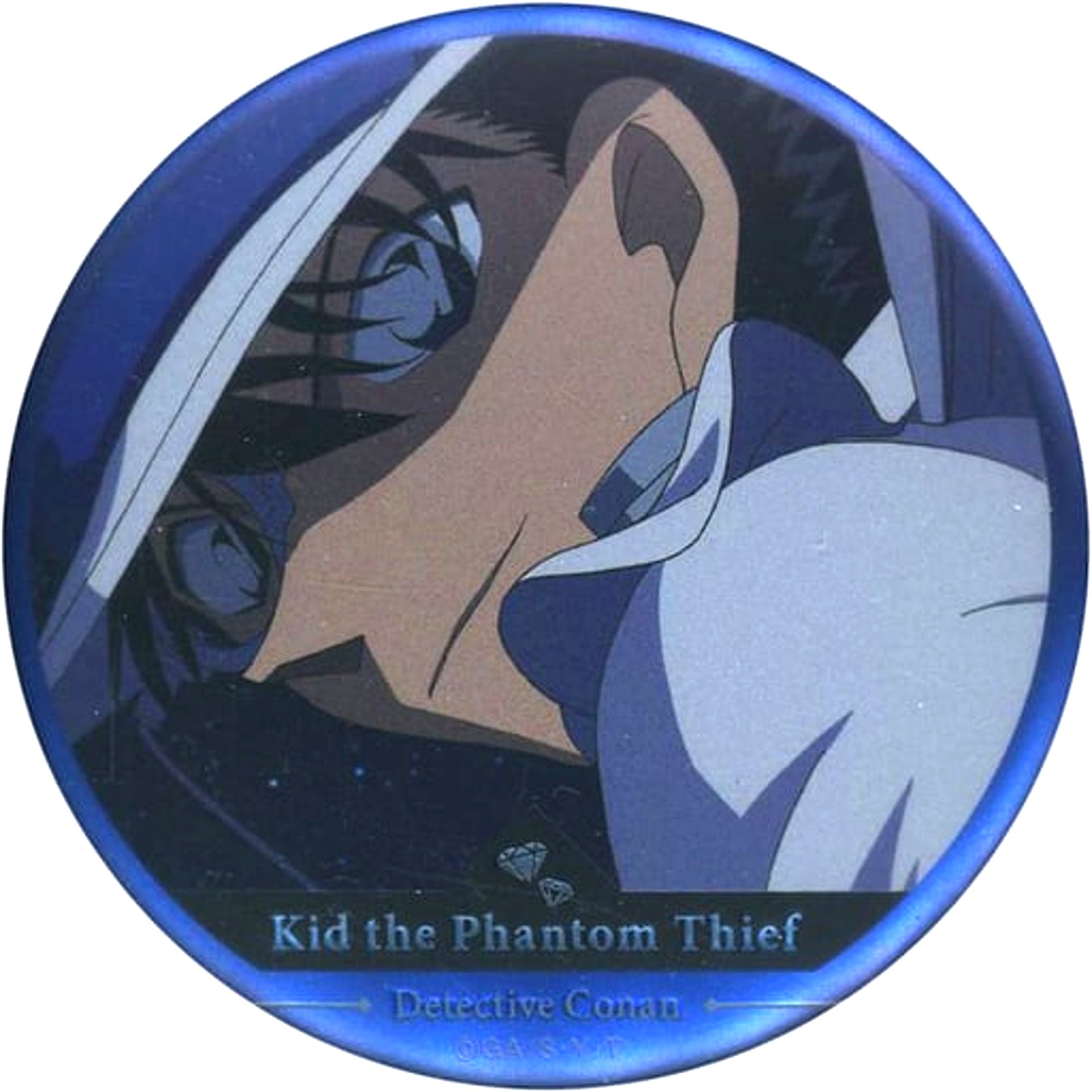 Phantom Thief Kid Looking Left Detective Conan Plaza Trading Jewelry Button Conan and Kid [USED]