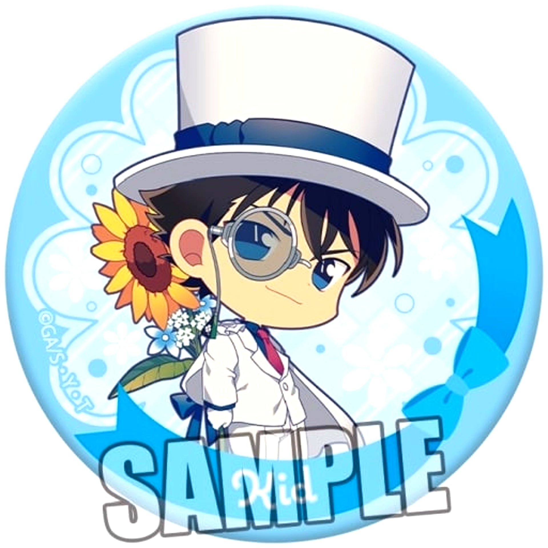 Kaito Kid Normal Ver. Detective Conan Trading Button Flower For You Ver. [USED]