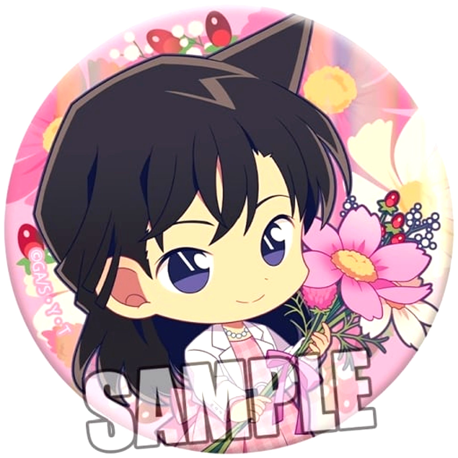 Ran Mouri Special Ver. Detective Conan Trading Button Flower For You Ver. [USED]