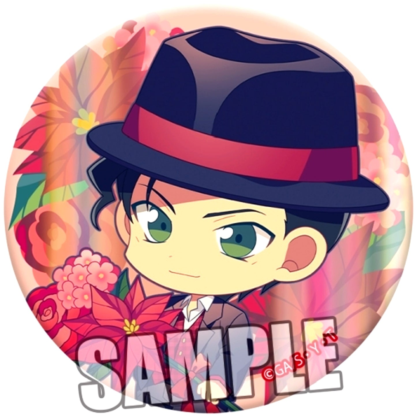 Shuichi Akai Special Ver. Detective Conan Trading Button Flower For You Ver. [USED]