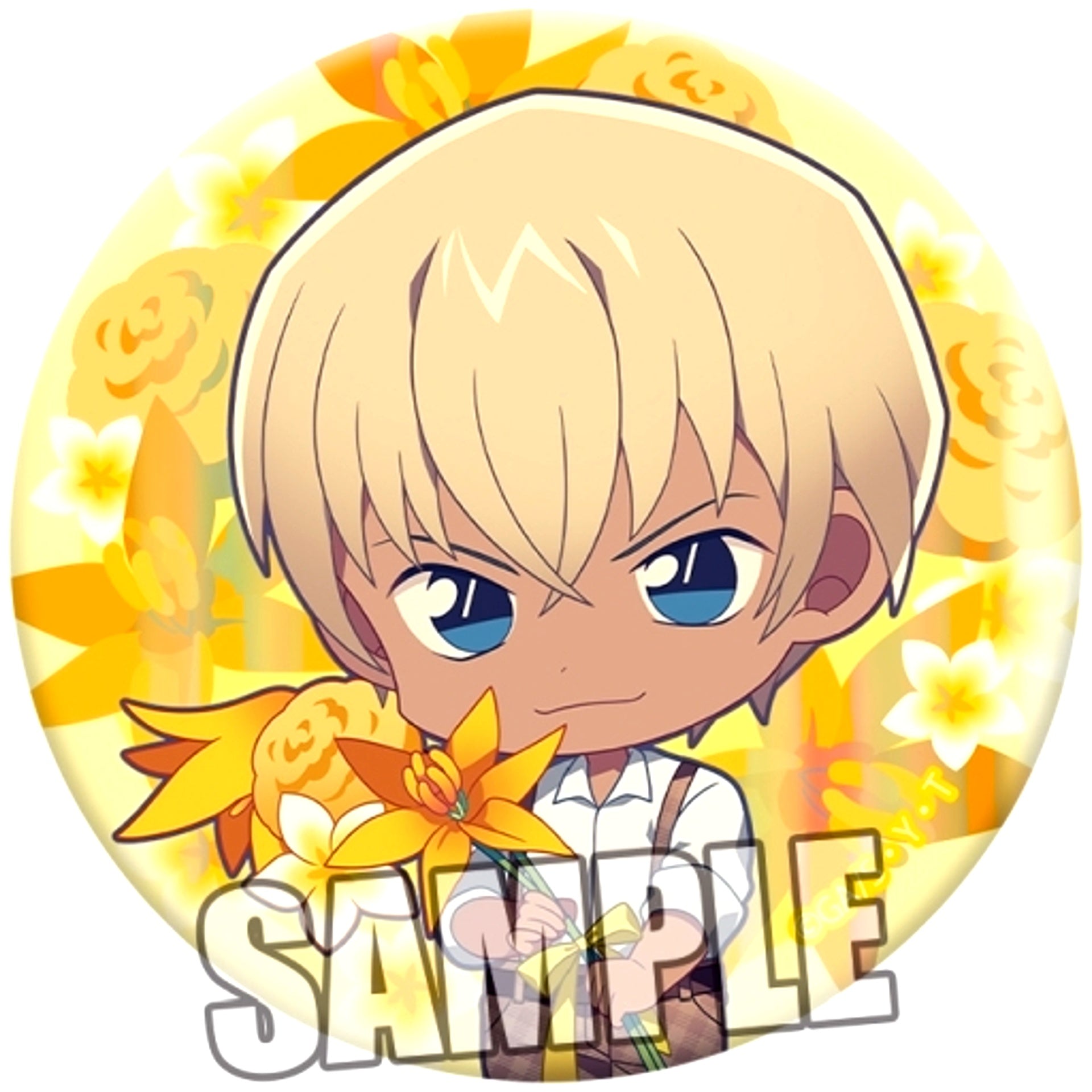 Toru Amuro Special Ver. Detective Conan Trading Button Flower For You Ver. [USED]
