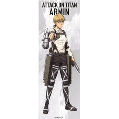 Attack on Titan The Final Season Armin Arlert Whole Body Trading Long Square Can Badge BYT Illustration Pop Up Special Exhibition Jinarashi at Baseyard Tokyo Limited Buttons [USED]
