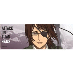 Attack on Titan The Final Season Hange Zoe Trading Long Square Can Badge BYT Illustration Pop Up Special Exhibition Jinarashi at Baseyard Tokyo Limited Buttons [USED]