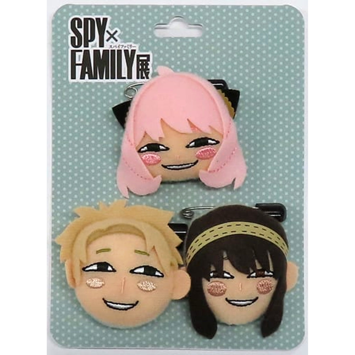 SPY x FAMILY Anya Forger & Others Relaxed Smile Face Badge Spy X Family Exhibition Limited Set of 3 Buttons [USED]