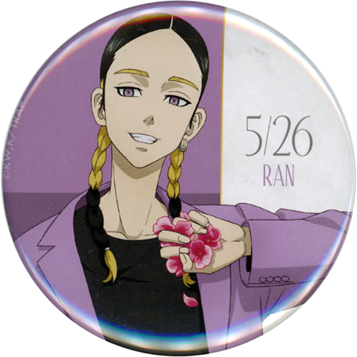 Tokyo Revengers Ran Haitani Trading Can Badge Dusty Flower Ver. Pop Up Shop in Marui Limited Buttons [USED]