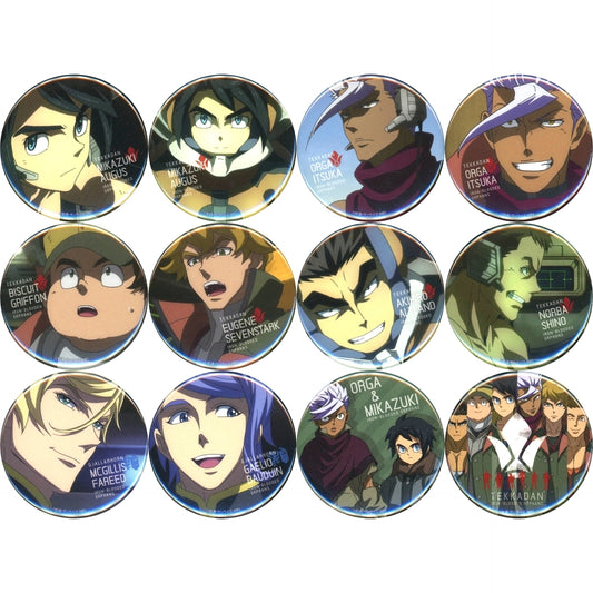Set of 12 Mobile Suit Gundam Iron-Blooded Orphans Can Badge Collection [USED]