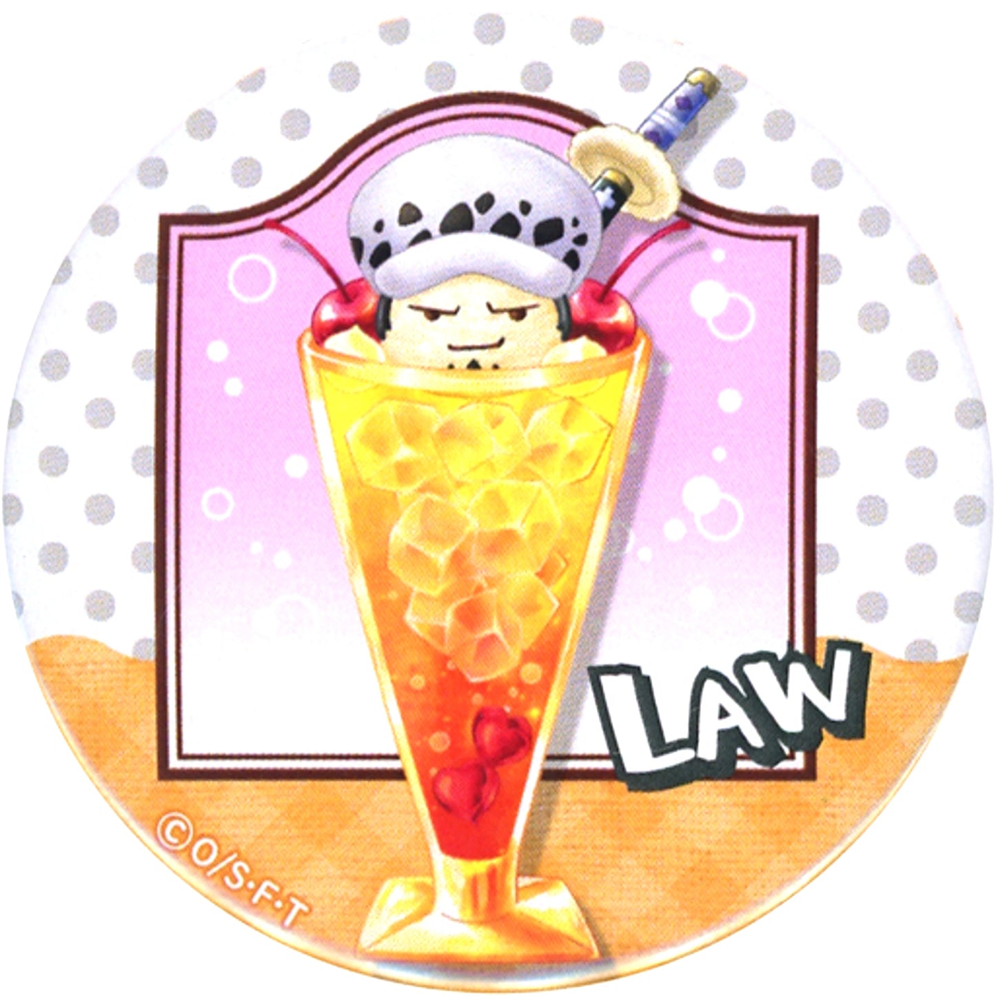 Trafalgar Law One Piece Have a break! Series Cream Soda Clip Button [USED]