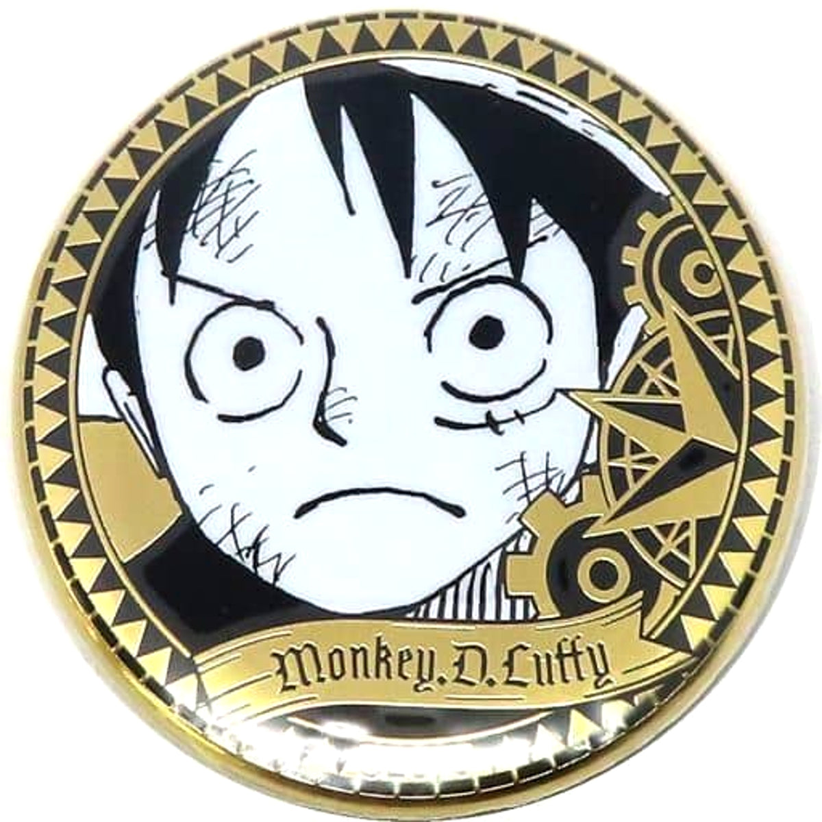 One Piece Monkey D. Luffy Golden Badge Collection Buttons [USED]