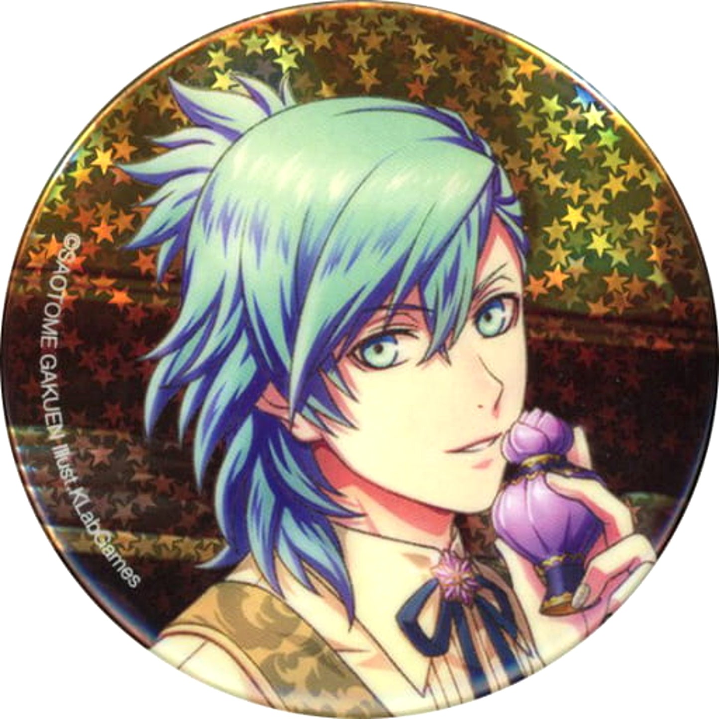 Uta no Prince Sama Shining Live Ai Mikaze Pure Fragrance Trading Star Hologram Can Badge Ai Mikaze Collection animate Limited Buttons [USED]