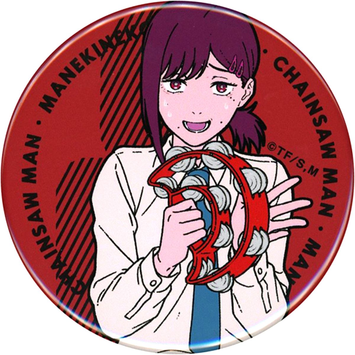Kobeni Higashiyama Chainsaw Man x Karaoke Manekineko Trading Button [USED]