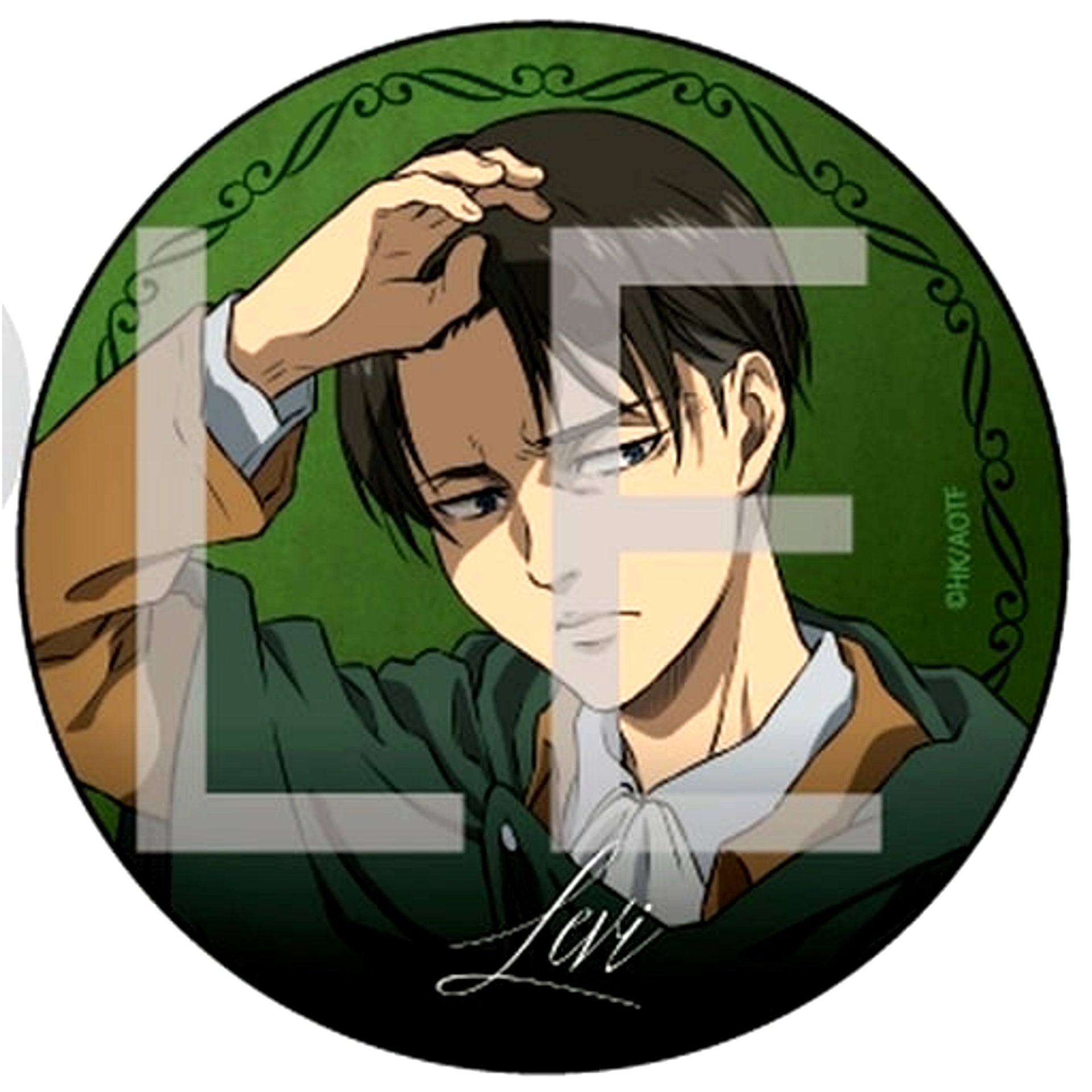 Levi Attack on Titan Badge 47. Clear Sky Ver. Newly Drawn Illustration [USED]