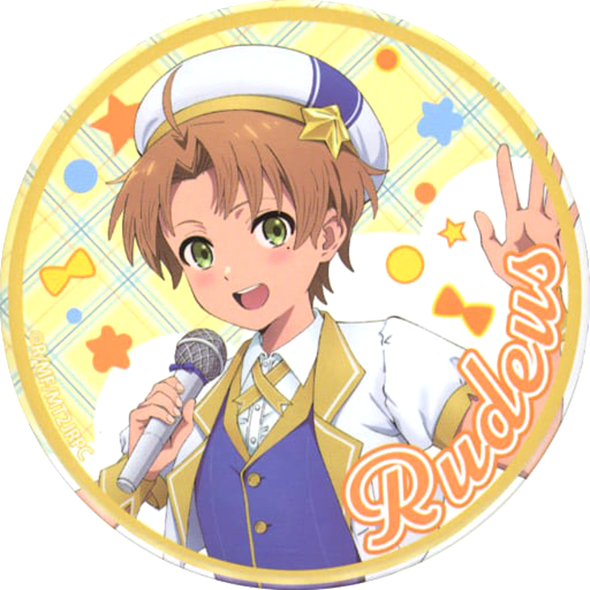 Mushoku Tensei: Jobless Reincarnation Season 2 Rudeus Greyrat Idol with Border Can Badge Dream Can Badge Idol Reincarnation Buttons [USED]